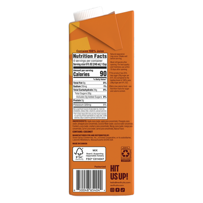 REVL Fruits 100% Truly Tropical Juice 32oz Carton