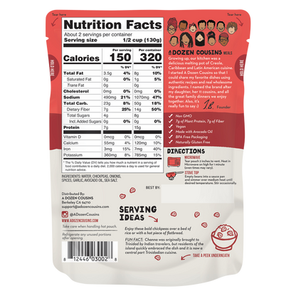 A Dozen Cousins Trini Chickpea Curry 10oz