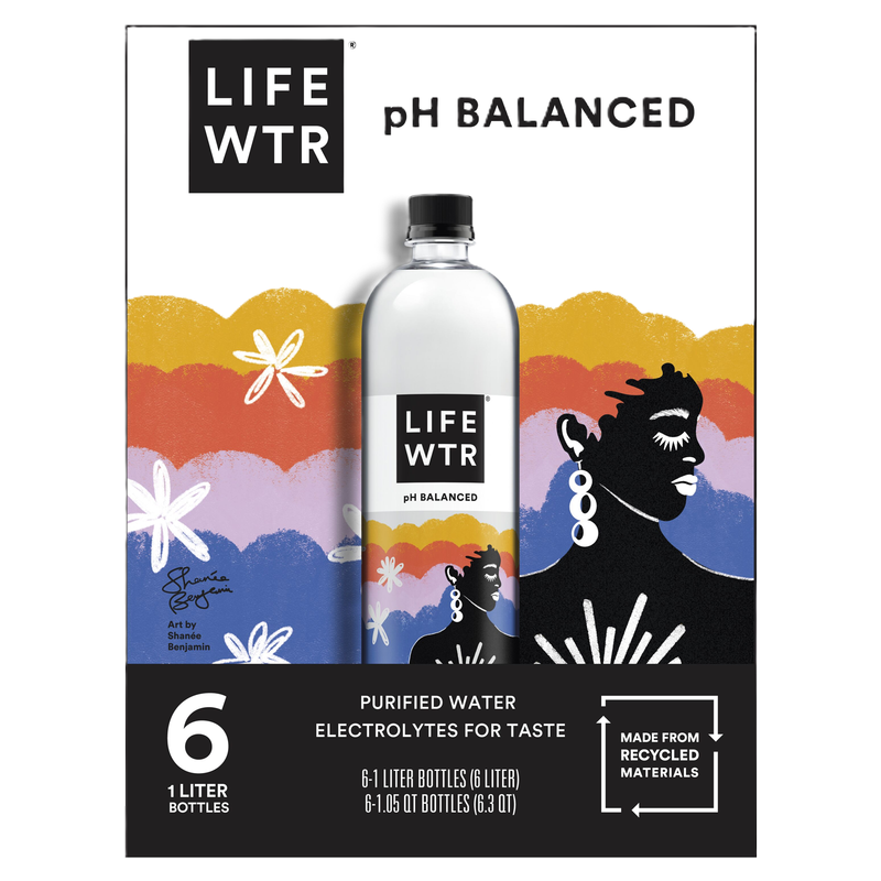 LIFEWTR Purified Water 6pk 1L Btl