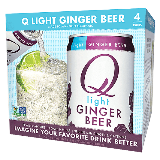 Q Drinks Light Ginger Beer 4pk 6.7oz