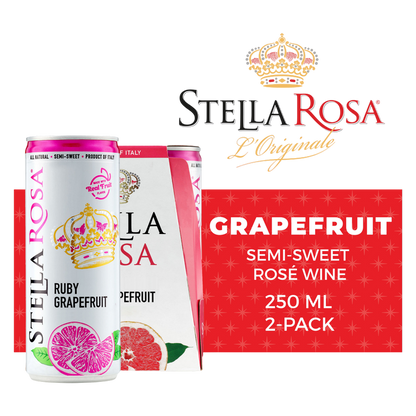 Stella Rosa Ruby Rose Grapefruit Semi-Sweet Rose Wine 2Pk/250 ml