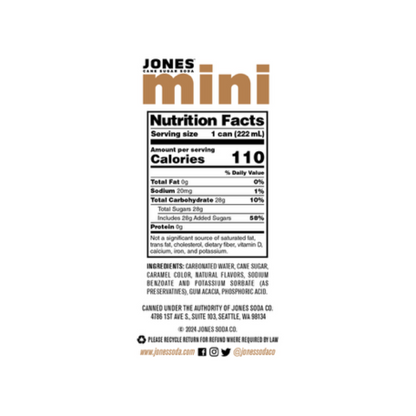 Jones Soda Root Beer 4pk 7.5oz Mini Can
