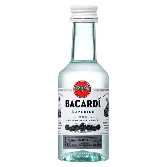 Bacardi Superior White Rum 50ml (80 Proof)