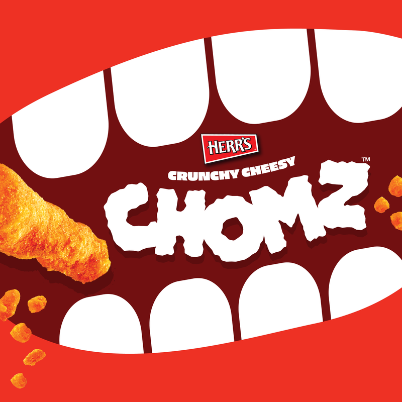 Herr's Cheddaboom Crunchy Cheese CHOMZ, 8 oz