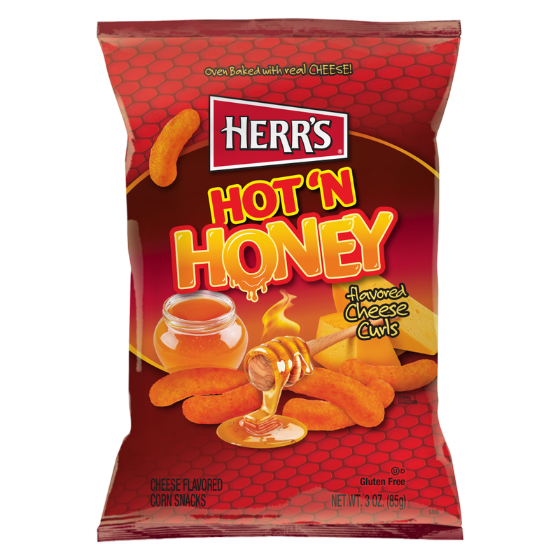 Herr's Hot N Honey Cheese Curl,  3oz
