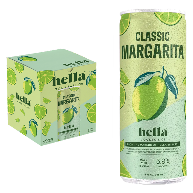 Hella Classi Margarita 4pk 12oz Can 5.9% ABV