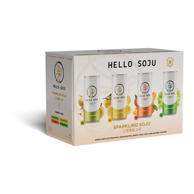 Hello Soju Variety Pack 8pk 12oz Can 7% ABV