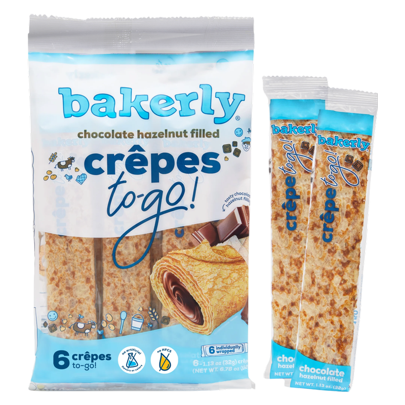 Bakerly Chocolate Hazelnut Crêpes To-Go - 6ct