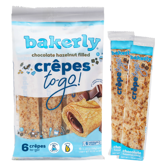 Bakerly Chocolate Hazelnut Crêpes To-Go - 6ct