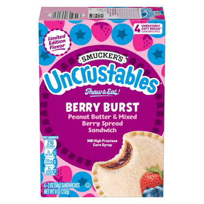Smucker's Uncrustables Peanut Butter & Berry 4 Pack