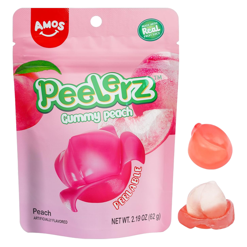 Amos Peelerz Gummy Peach, 6 oz