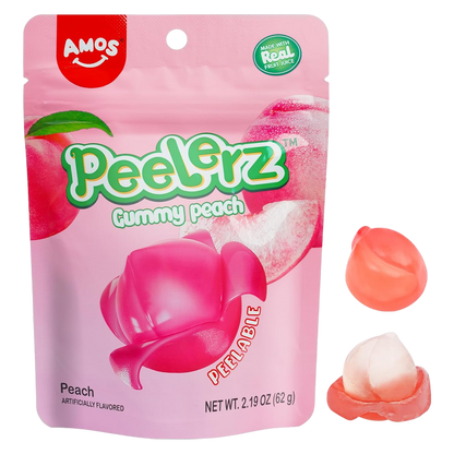 Amos Peelerz Gummy Peach, 6 oz