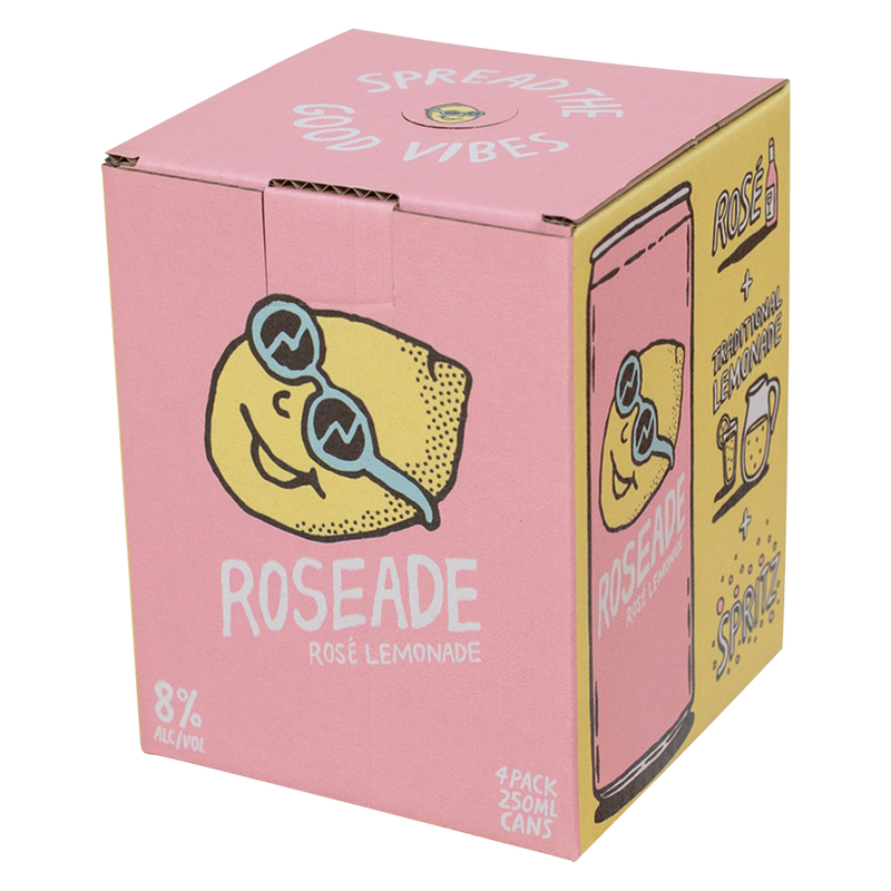 Roseade Rose Lemonade 4pk 250ml Can 8.0% ABV