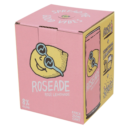 Roseade Rose Lemonade 4pk 250ml Can 8.0% ABV