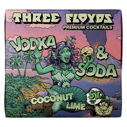 Three Floyds Vodka Soda Coconut & Lime 4pk 12oz Can 5% ABV
