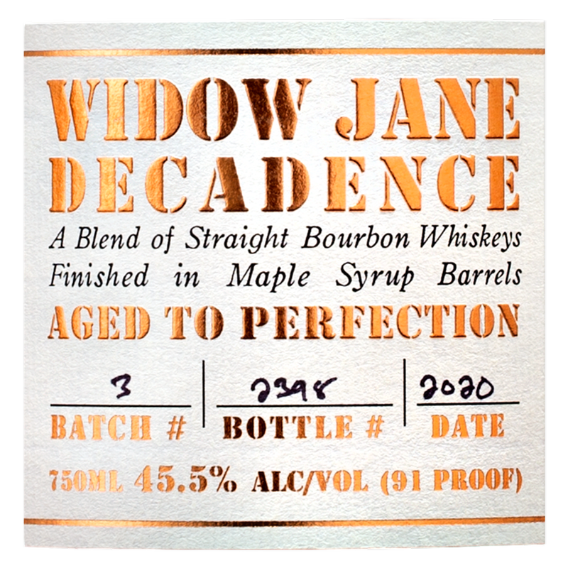 Widow Jane Decadence 10 Year Bourbon 750ml