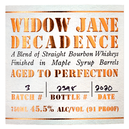Widow Jane Decadence 10 Year Bourbon 750ml