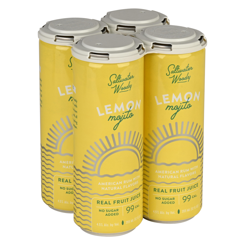 Saltwater Woody Lemon Mojito 4pk 12oz Can 4.5% ABV