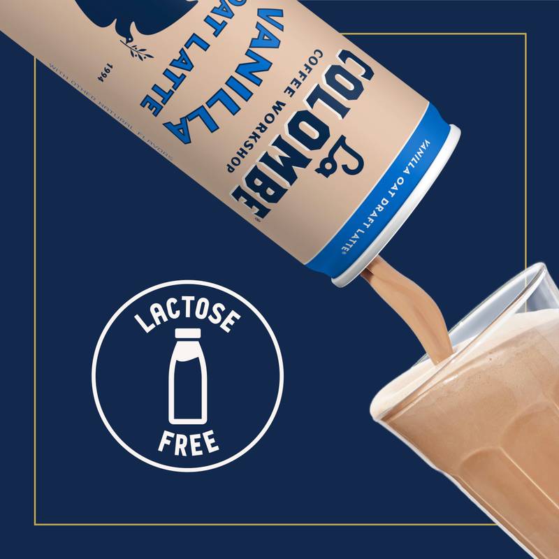 La Colombe Oatmilk Vanilla Draft Latte 4pk 9oz Can