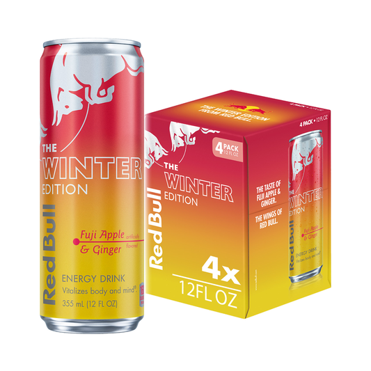 Red Bull Winter Edition Fuji Apple & Ginger Energy Drink 4pk 12oz Can