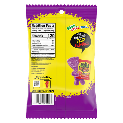 Sour Patch Kids Grape Soft & Chewy Candy 8.02oz