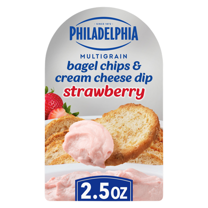 Philadelphia Strawberry Cream Cheese Dip and Bagel Chips - 2.5oz
