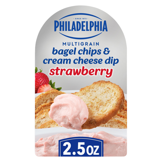 Philadelphia Strawberry Cream Cheese Dip and Bagel Chips - 2.5oz