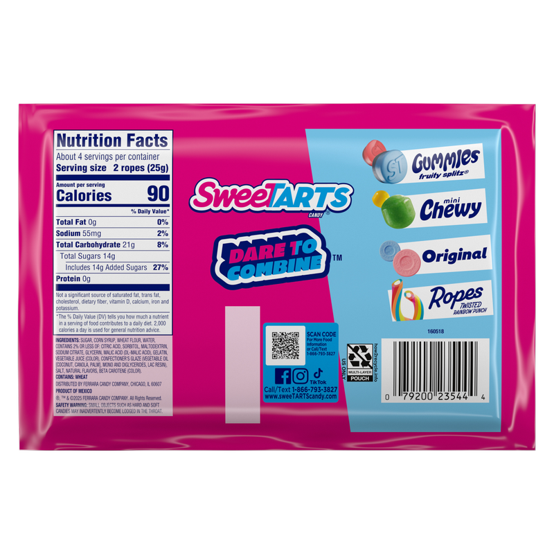 SweeTARTS Cherry Punch Ropes 3.5oz