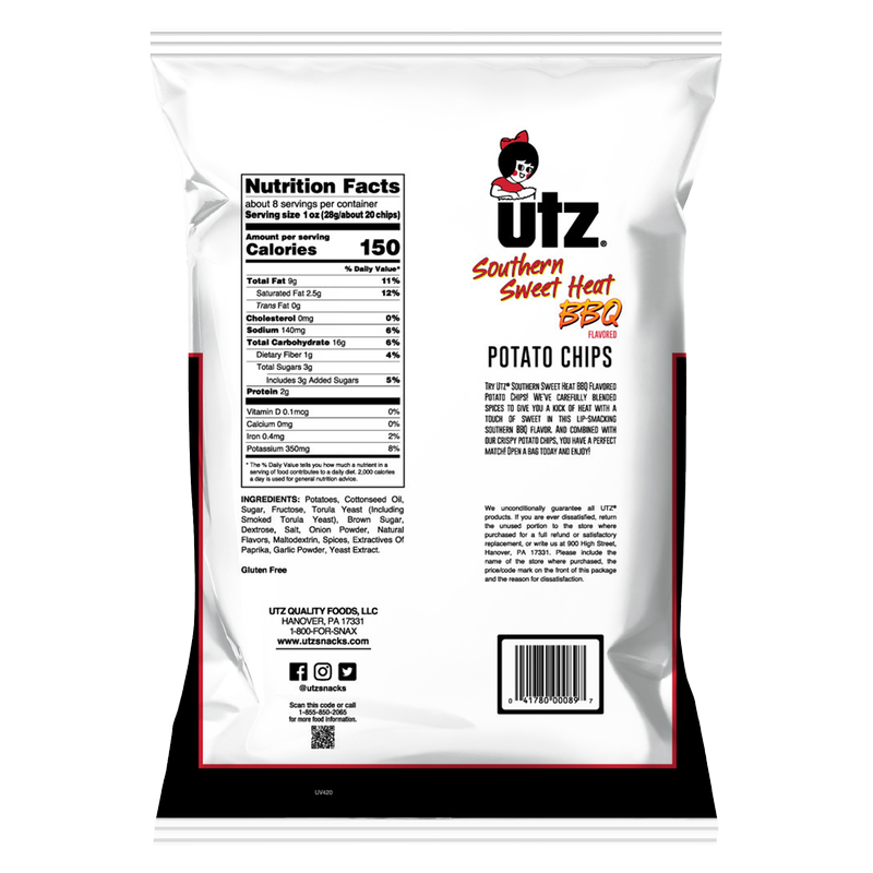 Utz Potato Chips Southern Sweet Heat 7.5oz