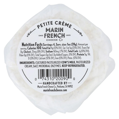 Marin French Cheese Co. Petite Crème Triple Crème Brie -  4oz