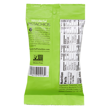 Wonderful No Shells Roasted & Salted Pistachios 2.5oz