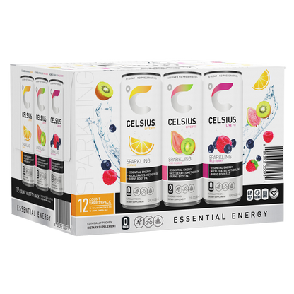 CELSIUS Sparkling Variety Pack Essential Energy Drink 12pk 12oz Can