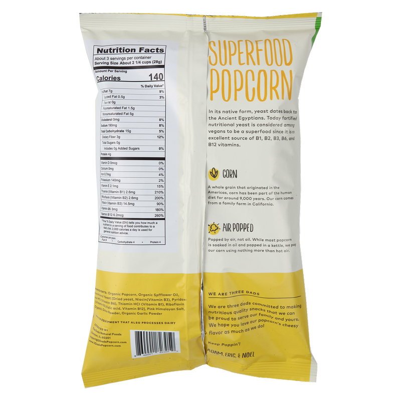 Three Dads Superfood Popcorn 3.25oz
