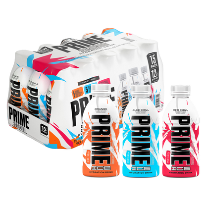 Prime Ice Hydration Chill Variety Pack 15pk 12oz Btl