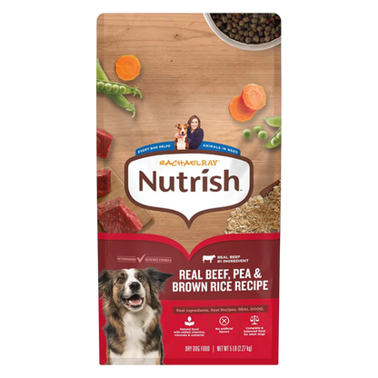 Rachel Ray Nutrish Adult Dry Dog Food Real Beef, Pea, & Brown Rice Recipe 5lb