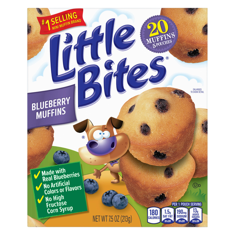 Entenmann's Little Bites Blueberry Mini Muffins, 5 packs, 7.5 oz