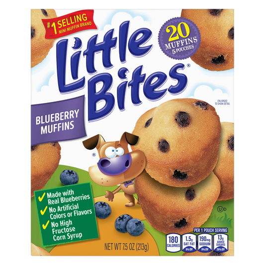 Entenmann's Little Bites Blueberry Mini Muffins, 5 packs, 7.5 oz