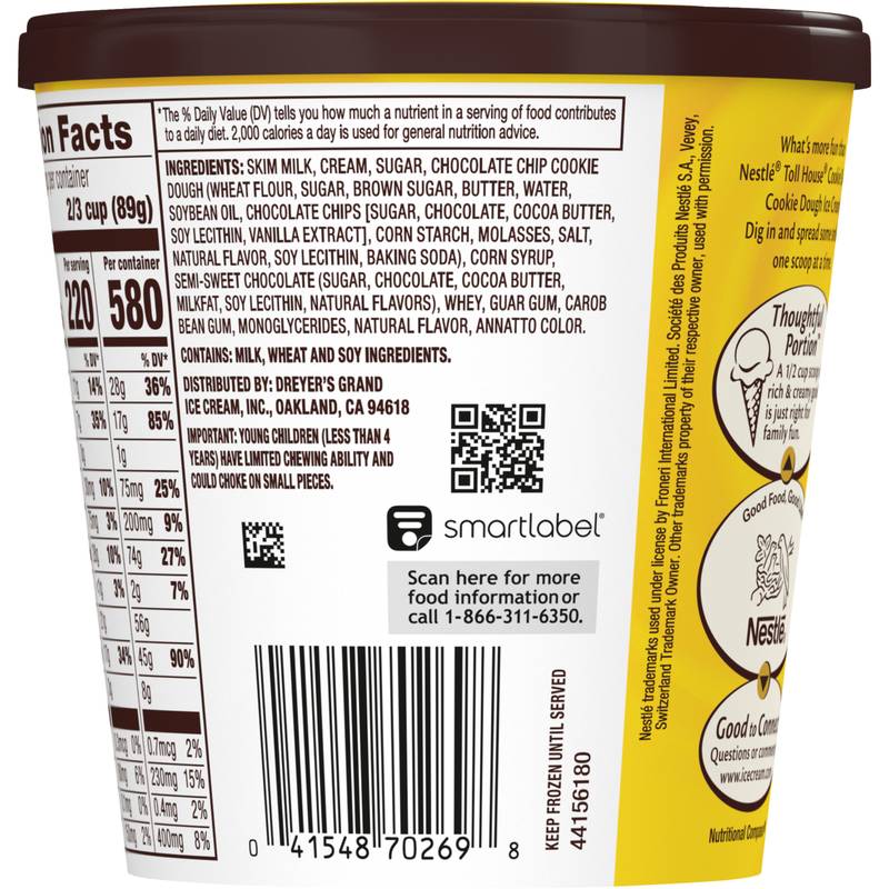 Nestle Cookie Dough Toll House Frozen Dessert, 14oz