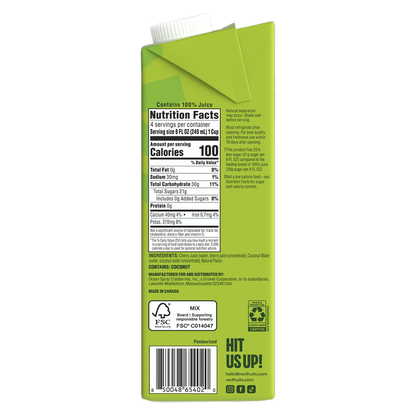 REVL Fruits 100% Tart Cherry Juice 32oz Carton