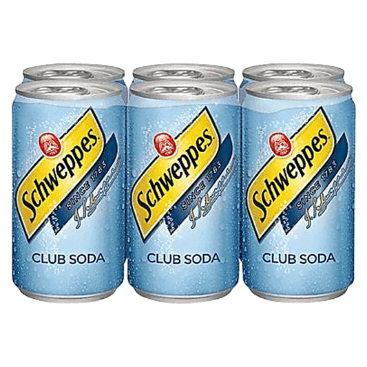 Schweppes Club Soda 6pk 7.5oz Mini Can