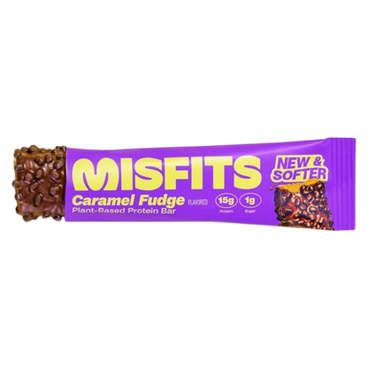 Misfits Plant-Based Caramel Fudge Protein Bar, 1.8oz