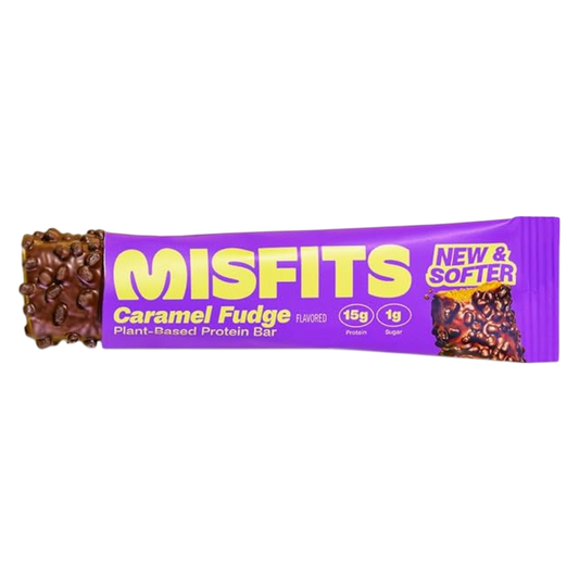 Misfits Plant-Based Caramel Fudge Protein Bar, 1.8oz