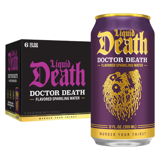 Liquid Death Doctor Death Sparkling Water 6pk 12oz Can