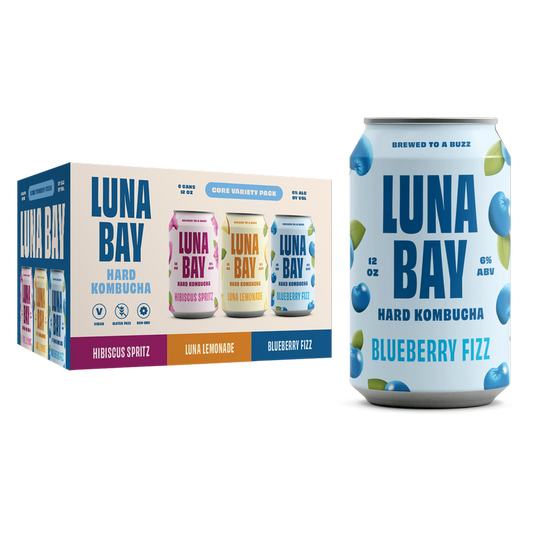 Luna Bay Hard Komucha Variety Pack 6pk 12oz Can 6% ABV