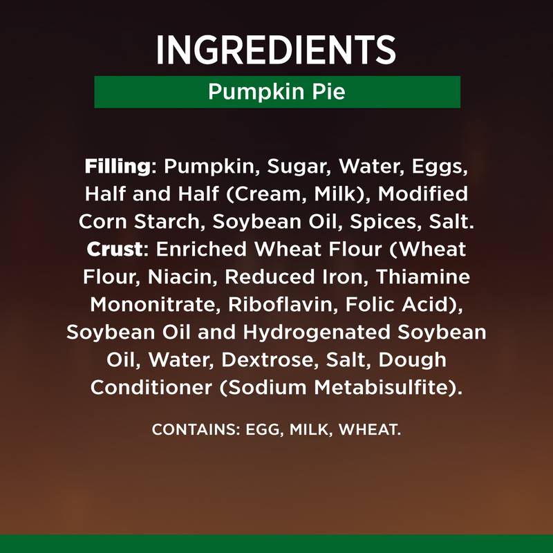 Marie Callender's Frozen Ready to Bake Pumpkin Pie