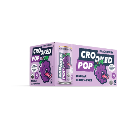 Crooked Pop Organic Blackberry Hard Soda 8pk 12oz Can