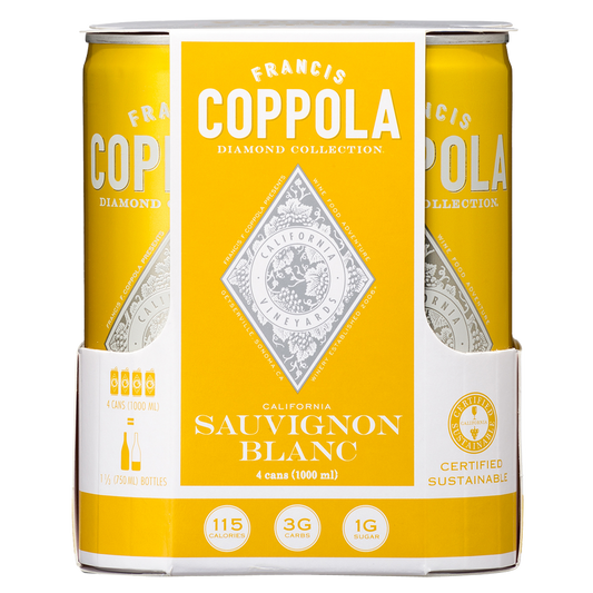 Coppola Diamond Collection Sauvignon Blanc White Wine, California, 250 mL 4-pack