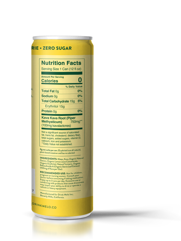 Melo Sparkling Kava Banana Cream  12oz Can