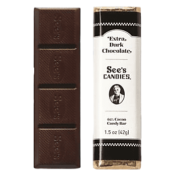 See's Extra Dark Chocolate Candy Bar 1.5oz