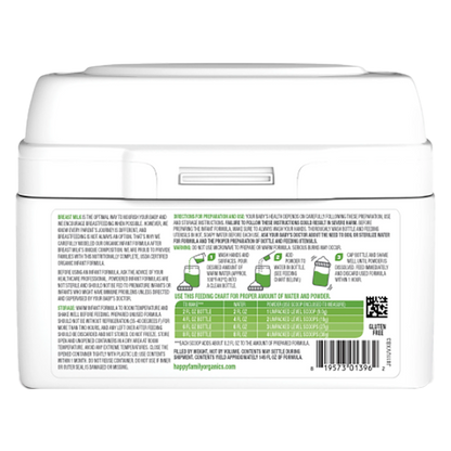 Happy Baby Organic Infant Formula Powder with Iron Stage 2 (6-12 months) 21oz